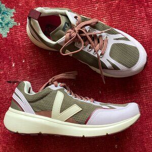 Veja Green and Purple Trainers